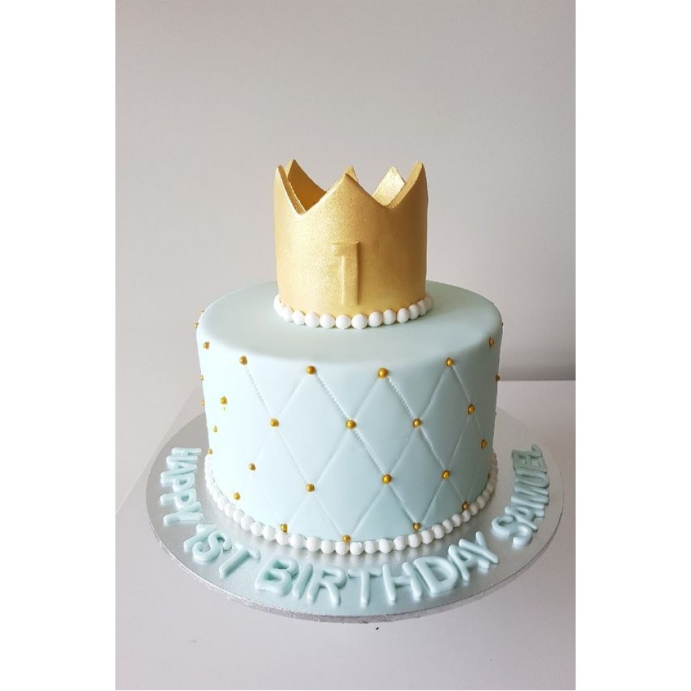 Τούρτα Ζαχαρόπαστας Little King για 25 καλεσμένους ένας οροφος