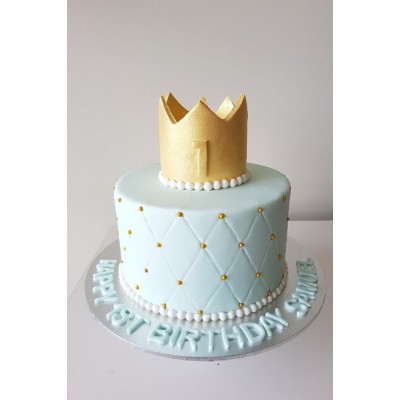 Τούρτα Ζαχαρόπαστας Little King για 25 καλεσμένους ένας οροφος