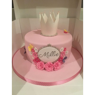 Τούρτα Ζαχαρόπαστας Little princess για 25 καλεσμένους ένας οροφος