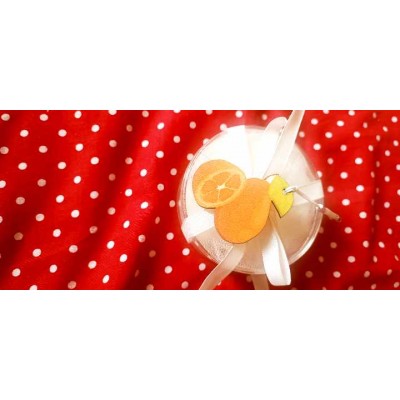 Μπομπονιέρα Φρούτα  Silver Line Round Plexi (100 τεμάχια) 