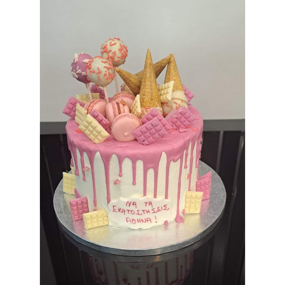 Τούρτα Ζαχαρόπαστας Sweets για 45 καλεσμένους διώροφη 