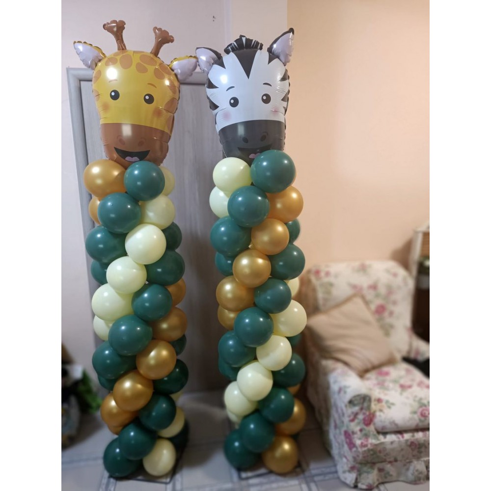 Θεματικές Στήλες Μπαλονιών Ζούγκλα σε αλουμίνιο για εσωτερικό και εξωτερικό χώρο