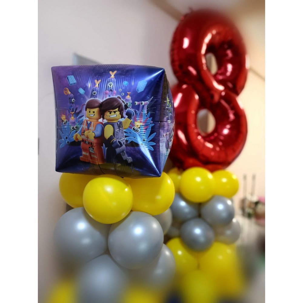 Θεματικές Στήλες Μπαλονιών Lego σε αλουμίνιο για εσωτερικό και εξωτερικό χώρο