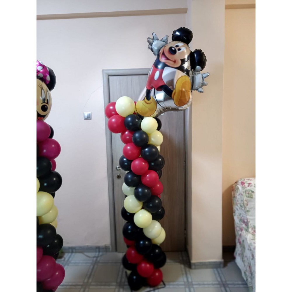 Θεματικές Στήλες Μπαλονιών Μίκυ και Μίνι σε αλουμίνιο για εσωτερικό και εξωτερικό χώρο