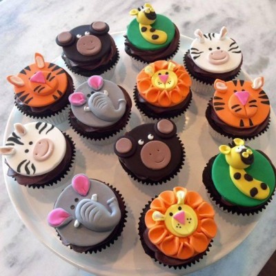 Cup Cakes Ζώα της Ζουγκλας  40 τεμαχια 