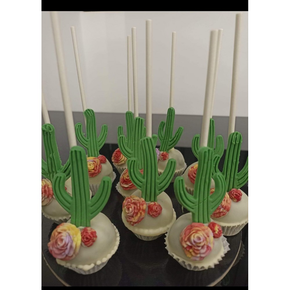 Cake pops κάκτος 40 τεμαχια 