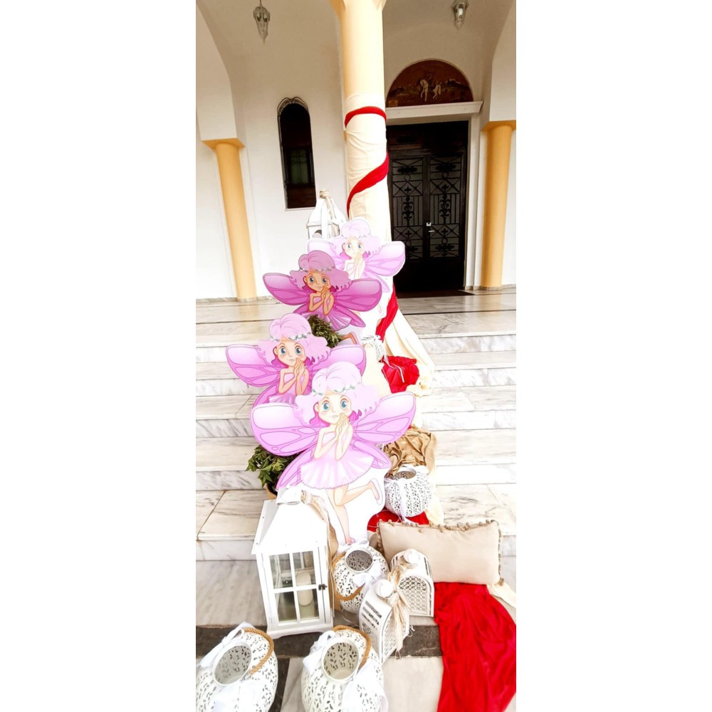 Θεματικό Πακέτο Βάπτισης Νεράιδα Silver 100 (προσκλητήριο, μπομπονι΄έρες, στολισμός, Candy bar και Salty bar)