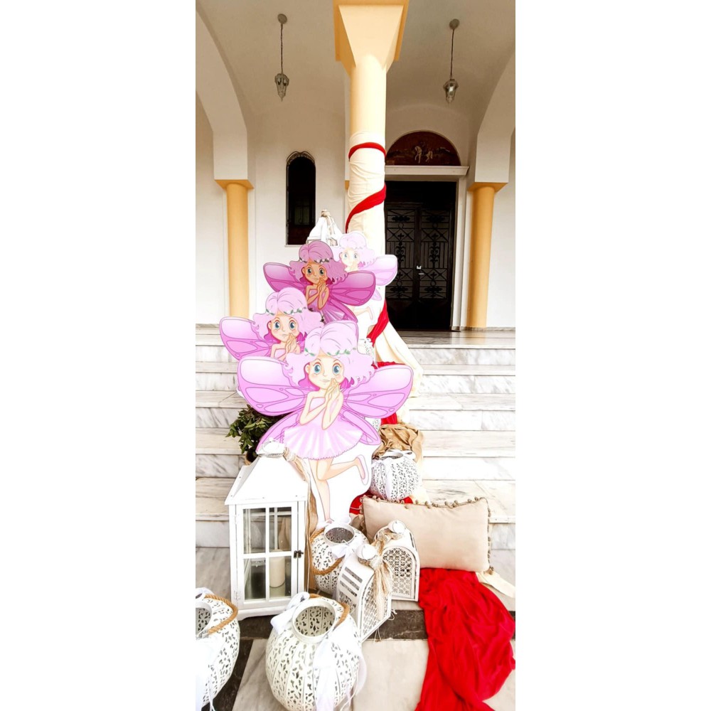 Θεματικό Πακέτο Βάπτισης Νεράιδα Silver 100 (προσκλητήριο, μπομπονι΄έρες, στολισμός, Candy bar και Salty bar)