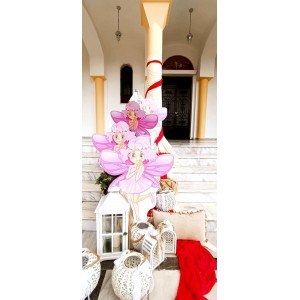 Θεματικό Πακέτο Βάπτισης Νεράιδα Silver 100 (προσκλητήριο, μπομπονι΄έρες, στολισμός, Candy bar και Salty bar)