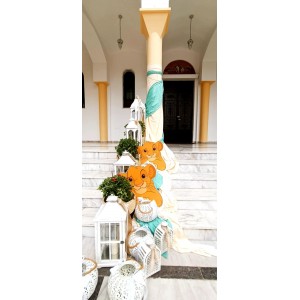 Θεματικό Πακέτο Βάπτισης Σίμπα   Silver 100 (προσκλητήριο, μπομπονι΄έρες, στολισμός, Candy bar και Salty bar)