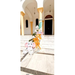 Θεματικό Πακέτο Βάπτισης Σίμπα   Silver 100 (προσκλητήριο, μπομπονι΄έρες, στολισμός, Candy bar και Salty bar)