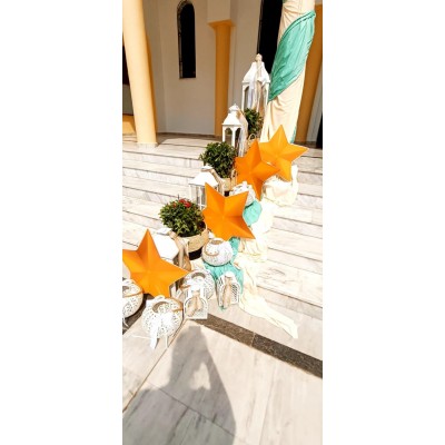 Θεματικό Πακέτο Βάπτισης  Αστέρι Silver 100 (προσκλητήριο, μπομπονι΄έρες, στολισμός, Candy bar και Salty bar)