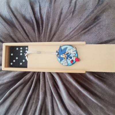 Θεματικό Παιδικό Δωράκι Ντόμινο με μπρελόκ Sonic(σετ 30τμχ)