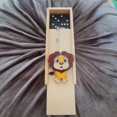 Θεματικό Παιδικό Δωράκι Ντόμινο με μπρελόκ Λιονταράκι (σετ 30τμχ)