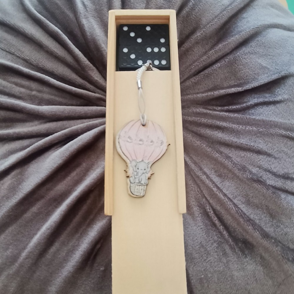 Θεματικό Παιδικό Δωράκι Ντόμινο με μπρελόκ Balloon(σετ 30τμχ)