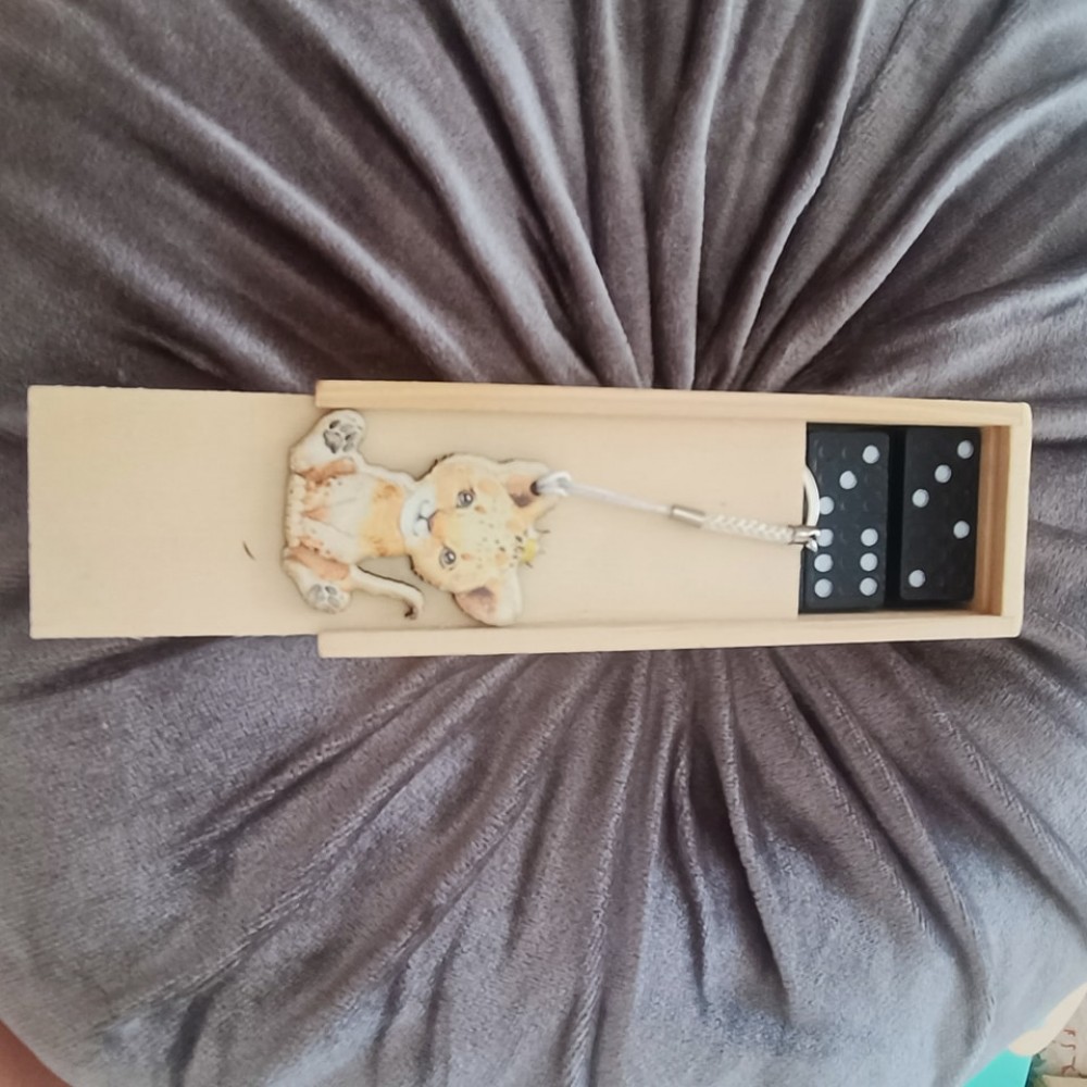 Θεματικό Παιδικό Δωράκι Ντόμινο με μπρελόκ Τιγράκι (σετ 30τμχ)