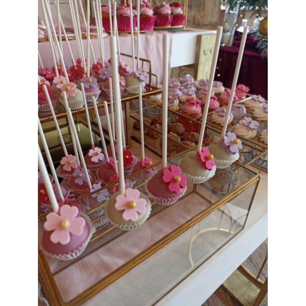 Cake pops flowers 40 τεμαχια 