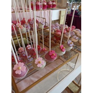 Cake pops flowers 40 τεμαχια 