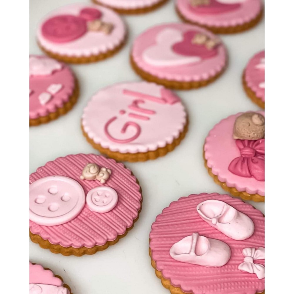 Μπισκότα Ζαχαροπαστας Μαιευτηρίου  με θέμα Αγόρι-Κοριτσι 40 τεμαχια 