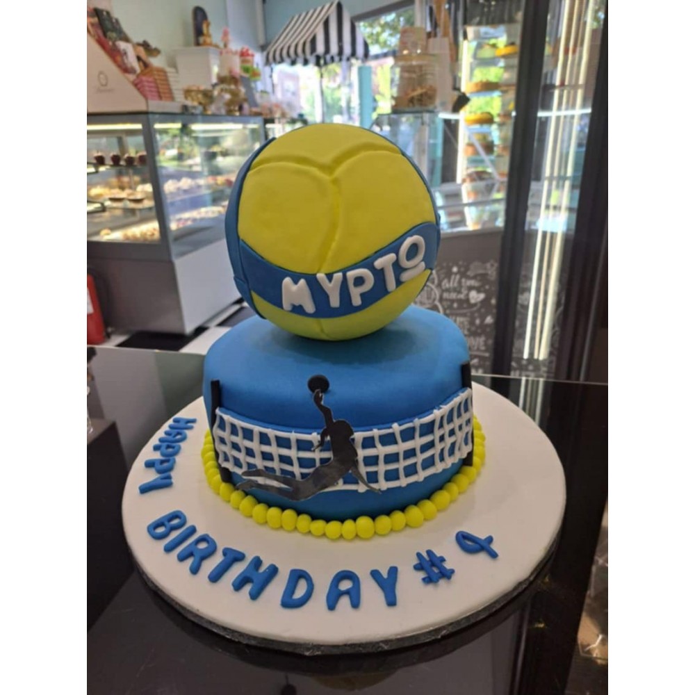 Τούρτα Ζαχαρόπαστας volleyball για 45 καλεσμένους διώροφη 