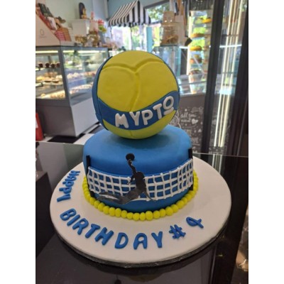 Τούρτα Ζαχαρόπαστας volleyball για 45 καλεσμένους διώροφη 