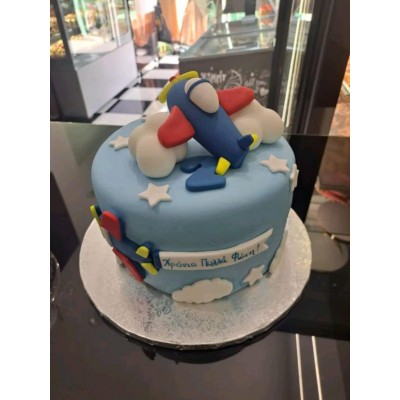 Τούρτα Ζαχαρόπαστας Αεροπλάνο για 25 καλεσμένους ένας οροφος