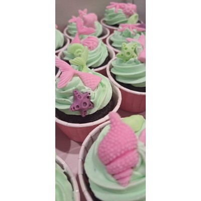 Cup Cakes  Γοργόνα 40 τεμαχια 