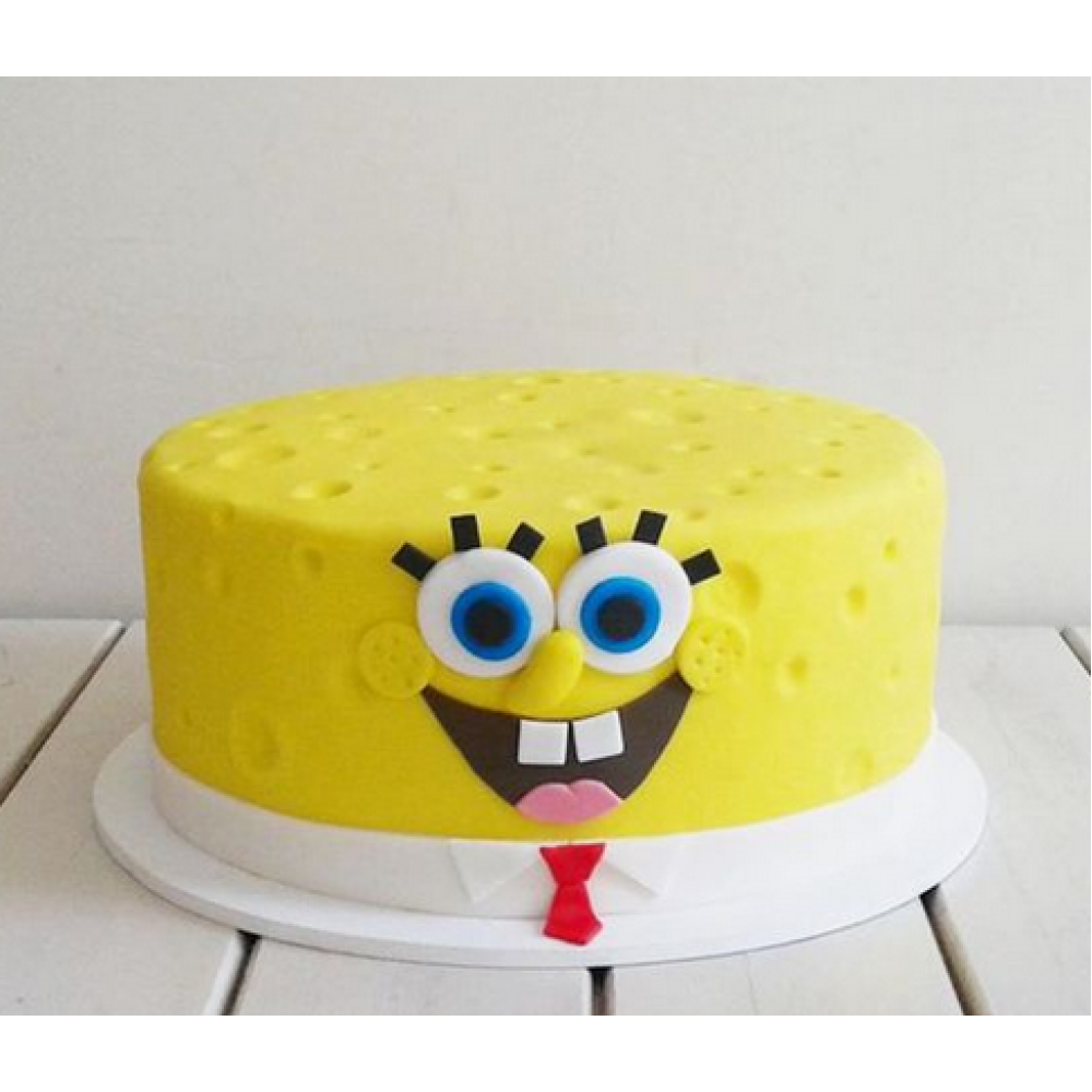 Τούρτα Ζαχαρόπαστας Μπομπ Σφουγγαρακης  για 25 καλεσμένους ένας οροφος