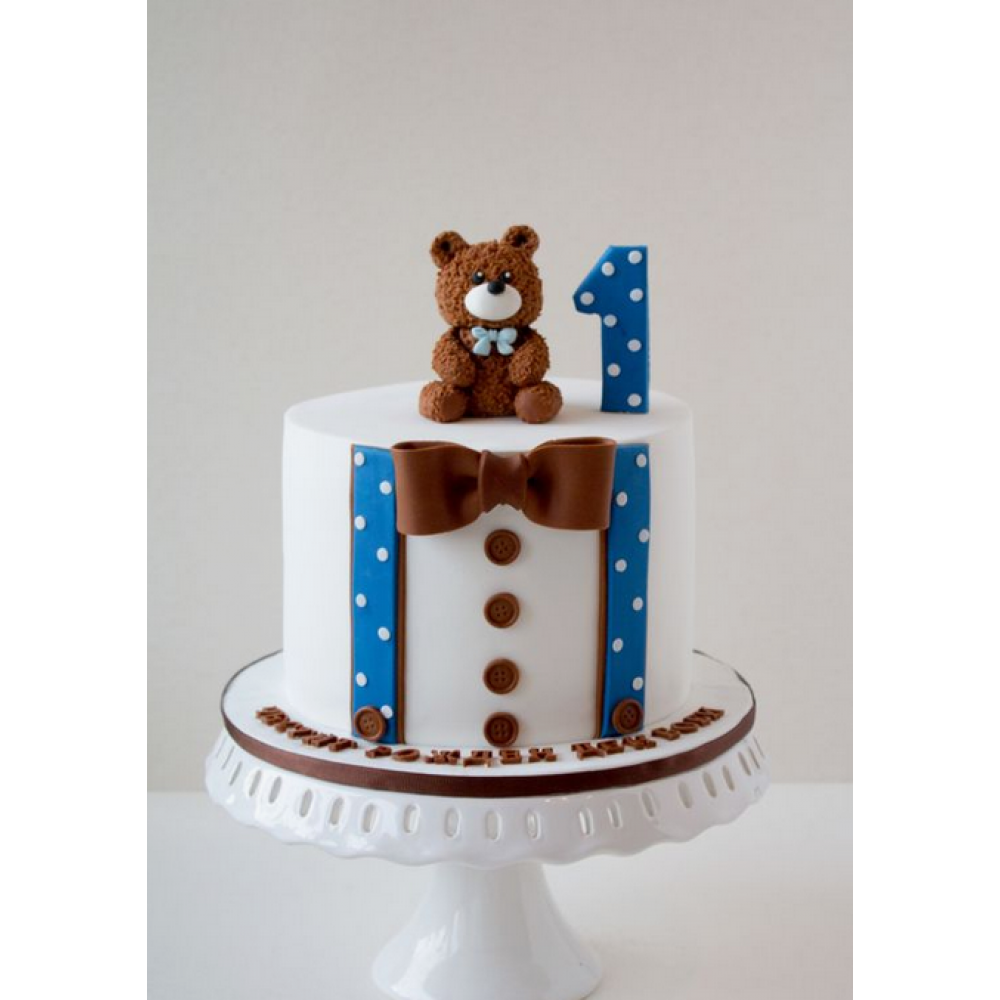 Τούρτα Ζαχαρόπαστας Little bear  για 25 καλεσμένους ένας οροφος