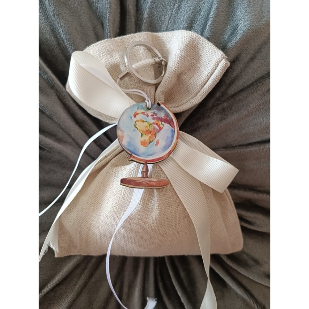 Μπομπονιέρα Υδρόγειος Silver Line (100 τεμάχια) 