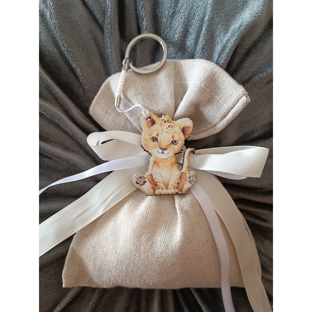 Μπομπονιέρα Λιονταράκι Silver Line (100 τεμάχια) 