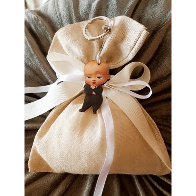 Μπομπονιέρα Baby Boss 1 Silver Line (100 τεμάχια) 