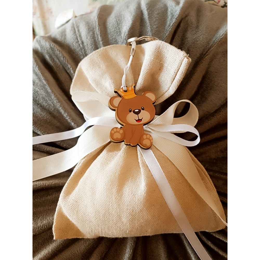 Μπομπονιέρα Bear Silver Line (100 τεμάχια) 