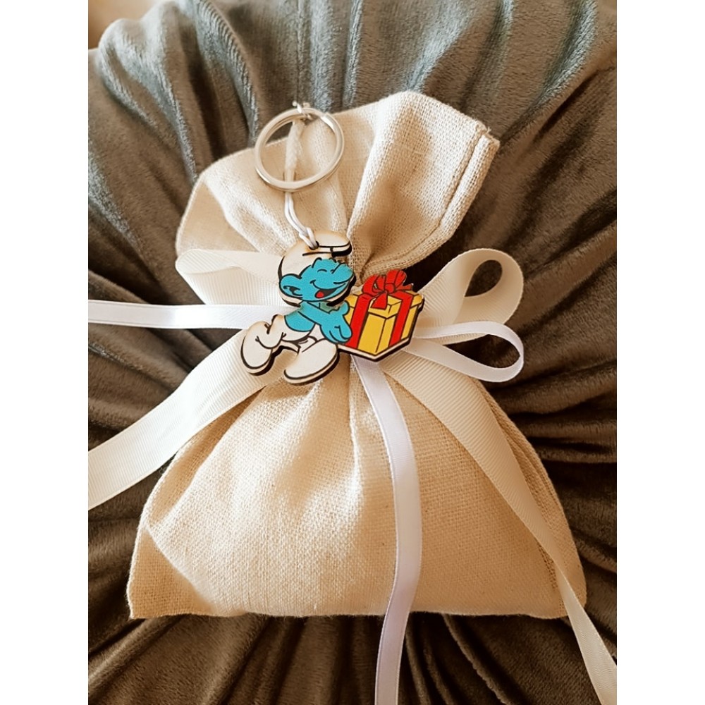 Μπομπονιέρα Στρουμφάκι Silver Line (100 τεμάχια) 