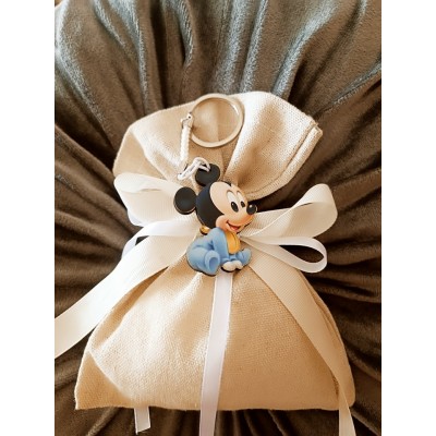 Μπομπονιέρα Baby Mickey Silver Line (100 τεμάχια) 