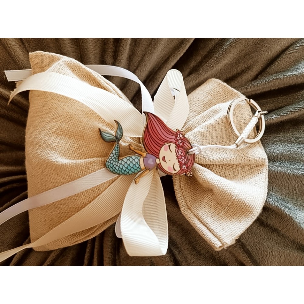 Θεματικό Πακέτο Βάπτισης Γοργόνα Silver 100 (προσκλητήριο, μπομπονι΄έρες, στολισμός, Candy bar και Salty bar)