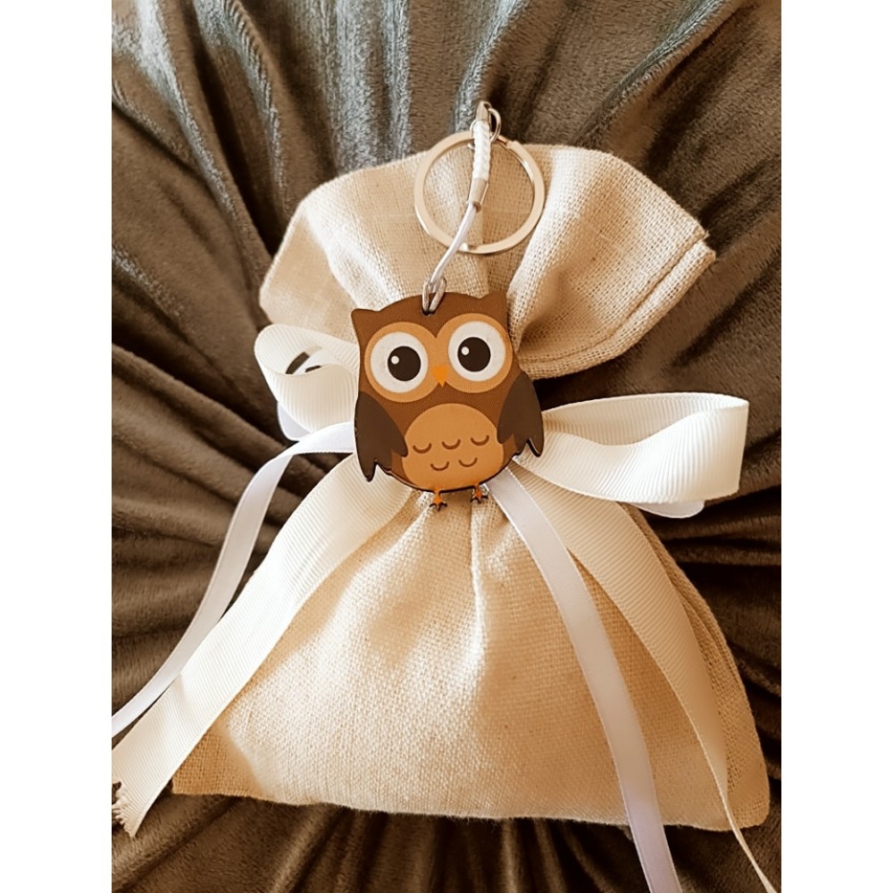 Μπομπονιέρα Κουκουβάγια Silver Line (100 τεμάχια) 