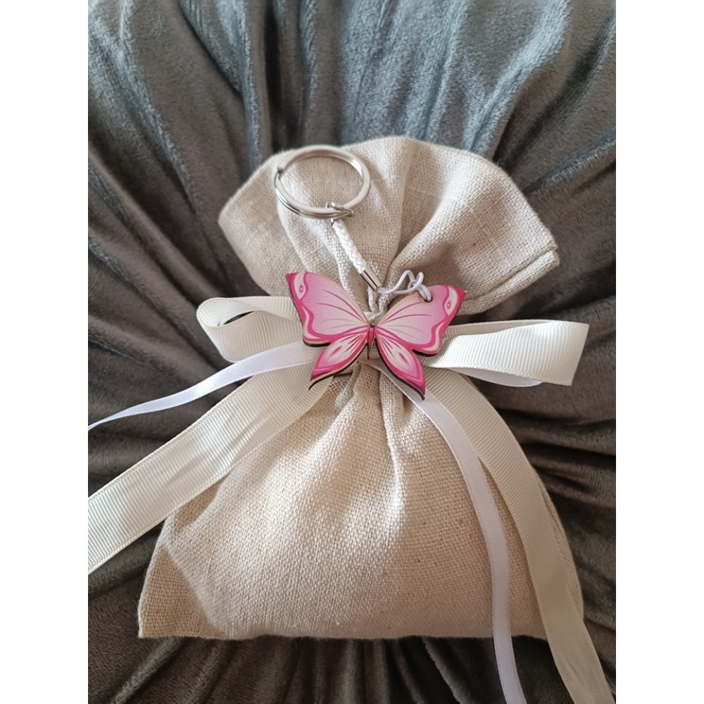 Μπομπονιέρα Πεταλούδα Silver Line (100 τεμάχια) 