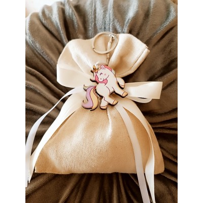 Μπομπονιέρα Μονόκερος Silver Line (100 τεμάχια) 