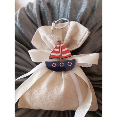 Μπομπονιέρα Καραβάκι Silver Line (100 τεμάχια) 