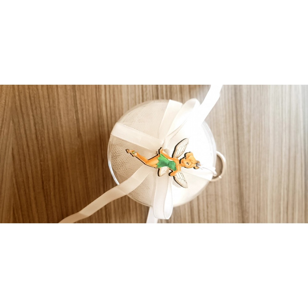 Μπομπονιέρα Τίνγκερμπελ Silver Line Round Plexi (100 τεμάχια) 