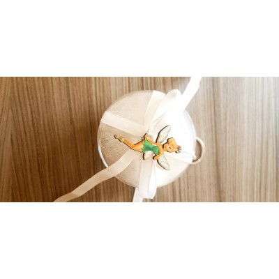 Μπομπονιέρα Τίνγκερμπελ Silver Line Round Plexi (100 τεμάχια) 