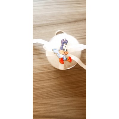 Μπομπονιέρα Ντάφυ Ντακ Silver Line Round Plexi (100 τεμάχια) 