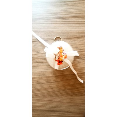 Μπομπονιέρα Τίγρης Silver Line Round Plexi (100 τεμάχια) 