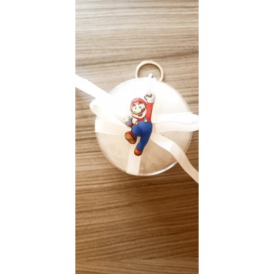 Μπομπονιέρα Μάριο Silver Line Round Plexi (100 τεμάχια) 