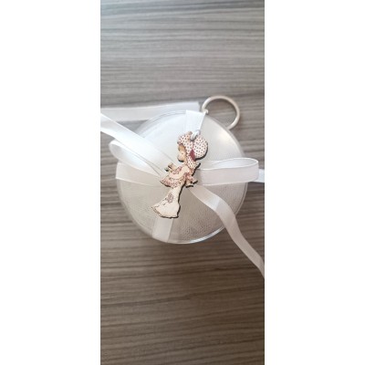 Μπομπονιέρα Σάρρα Κάι Silver Line Round Plexi (100 τεμάχια) 