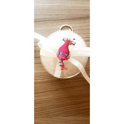 Μπομπονιέρα Trolls Silver Line Round Plexi (100 τεμάχια) 