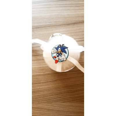 Μπομπονιέρα Σόνικ Silver Line Round Plexi (100 τεμάχια) 