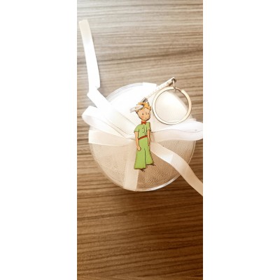 Μπομπονιέρα Μικρός Πρίγκιππας Silver Line Round Plexi (100 τεμάχια) 