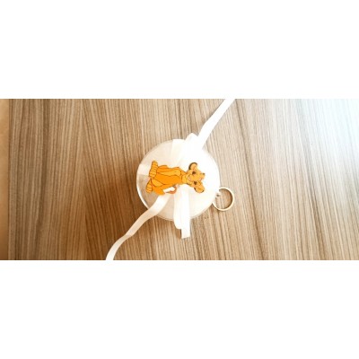 Μπομπονιέρα Λιονταράκι Silver Line Round Plexi (100 τεμάχια) 